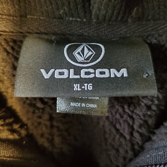 Volcom Full Zip Jacket Mens Size XL Black Fleece Lined Hooded Earth Tripper - Picture 4 of 15